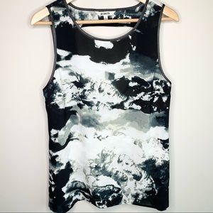 BB DAKOTA Sleeveless Tank Faux Leather Trim L